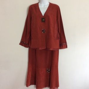 Neil & David 2 piece dress silk blend